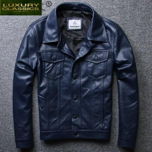 100% Genuine Leather Coat Men Clothes 2021 Streetwear Motorcycle Natural Real Cow Leather Jacket Male Coat Mens Jackets