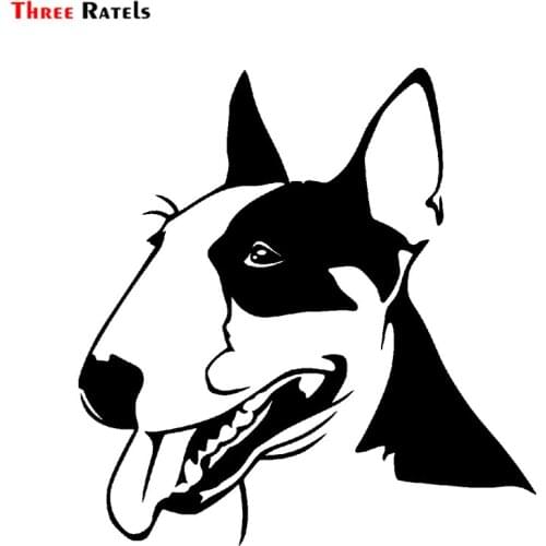 Three Ratels TZ-1897# 15x15.6cm I Love My Bull Terrier Car Sticker Funny Car Stickers Styling Removable Decal