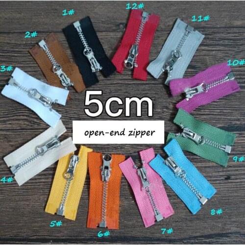 Doll Clothes Bag Shoe Pants Sew Repair Colorful Mini Length 5cm Open-End Coat Zipper