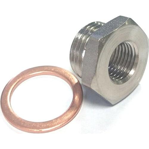 M18mm to M12mm O2 Sensor Exhaust Pipes Adapter M18mm-1.5mm X M12mm-1.25mm