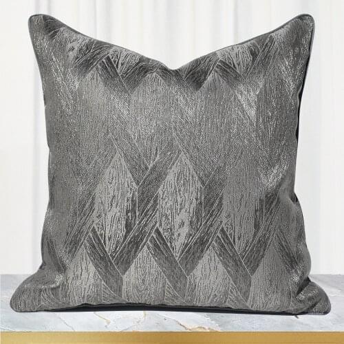 Luxury Cushion Cover 50x50 Dark Gray Art Design Sofa Cushion Cover Unique Style Home Decoration Hotel Cushion Cover 45x45