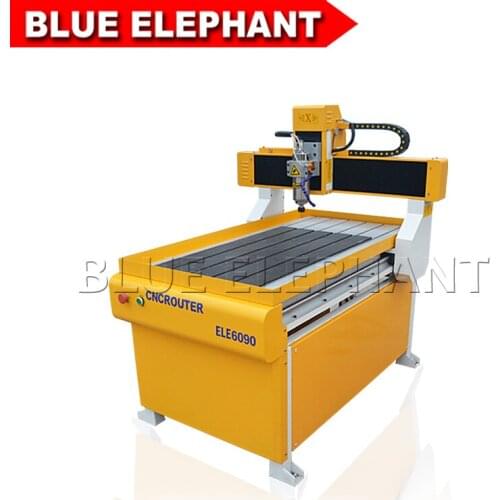 Blue Elephant 3 Axis CNC Router 6090 1.5KW Water Cooling Spindle Mini CNC Milling Machine with Linear Guide Rail