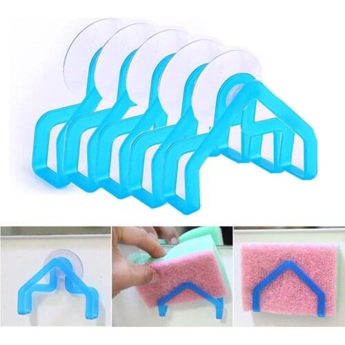 Wall Mounted Type Dish Cloths Rack Suction Sponge Holder Clip Rag Sink Dishcloth Storage Rack Home Kitchen Organizer Accessories