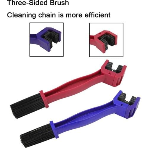 Three-sided chain cleaning brush motorcycle/mountain bike chain brush wheel cleaning brush/ chain washer Bicycle Cleaner
