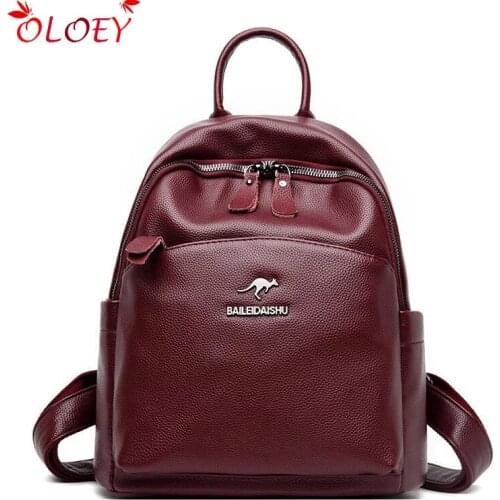 High Quality Leather Backpack Woman New Arrival Fashion Female Backpack String Bags Large Capacity School Bag Mochila Feminina