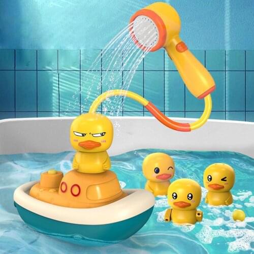 Yellow Duck Kids Bath Toys Kids Bath Toys Floating Bathtub Duck Boat Sprinklers Yellow Duck Toys Fun Bath Toys