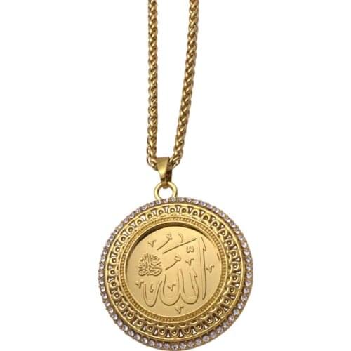 Zkd muslim Allah crystal Pendant necklace islam muslim Arabic God Messager Gift jewelry