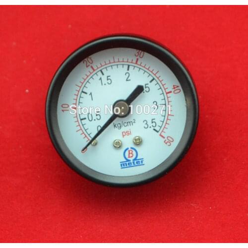 2" 50mm 50psi pressure gauge,manometer ,PT1/4" back thread,measure range ,3.5kg/cm 3.5bar 50PSI