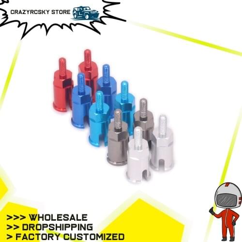 2PCS RCAWD Alloy Wheel Axle For Rc Hobby Model Car 1/18 Fs Racing Big Foot Monster Truck 736055 6061-T6 Machined Hopup Parts