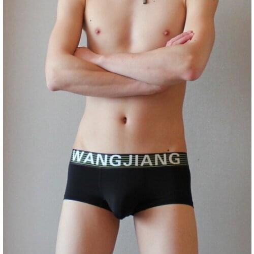 2020 Mens Sexy Underwear Low-waist Solid Breathable Boxers Mens Boxer Shorts