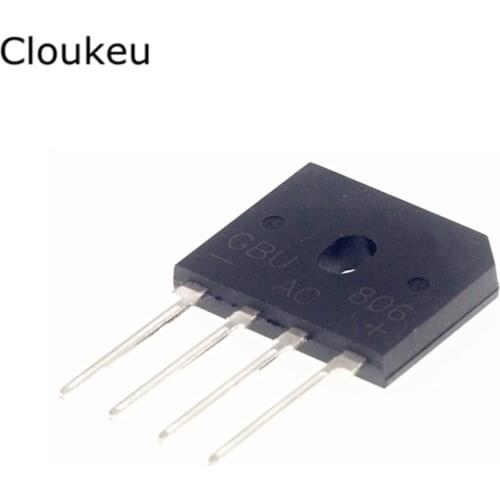 5Pcs GBU806 ZIP4 8A/600V