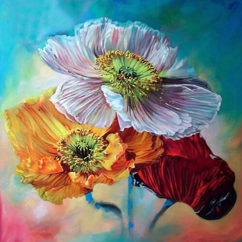 5D Diy Diamond Painting Flower Complete Square/Round Paint With Diamonds Border Work Art Home Decoration