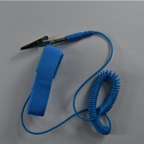 PVC Cordless wireless Clip Antis tatic Wrist band Esd Wrist strap Discharge cables for Electrician IC PLCC worker