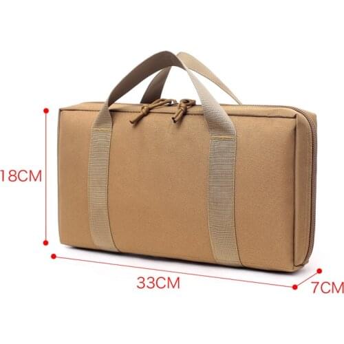 Tactical Gun Bag Case Pistol Carrier Magazine Pouch Portable Military Hunting Handgun Holster Padded Holder Case For Glock 1911