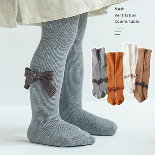 Kids Leggings Girls Autumn Winter Childrens Pantyhose With Bow Girl Leggings Cotton Baby Boys PP Pantyhose Children Pants