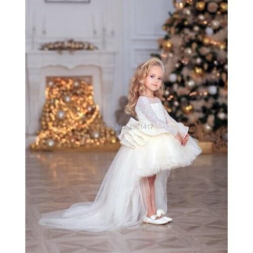 2020 Baby Baptism Dress Lace Princess Gown Summer Infant Birthday Dress Christmas Party Dress 2 3 4 5 6 8T
