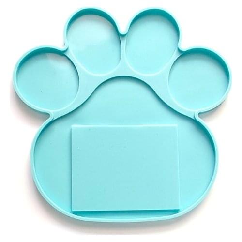 Memorial Pet Tombstone Mold Dog Bone Paw Shape Epoxy Resin Casting Silicone Molds Photo Frame Candle Holder Drop Shipping