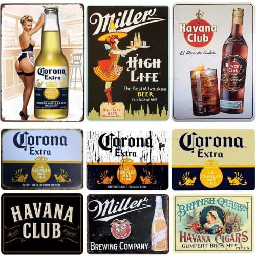 Vintage Tin Plate Beer Metal Sign Retro Iron Painting Bar Sign Pub Cafe Club Man Cave Kitchen Wall Decoration Art 20Cmx30Cm