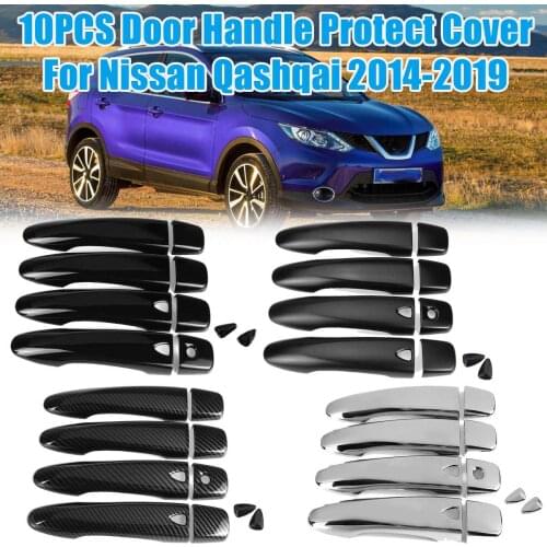 Car Exterior Door Handle Protect Cover Catch Cap Trim Molding 10pcs/8pcs For Nissan Qashqai J11 2014 2015 2016 2017 2018 2019