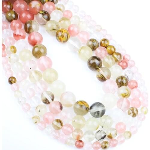 Natural Semi-precious Stone Popular Watermelon Peel Loose Bead Star Jewelry Making DIY Necklace Bracelet Jewelry Accessories