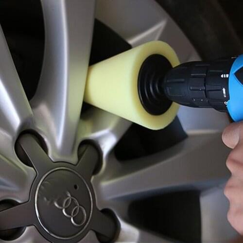 Burnishing Foam Sponge Polishing Pad Car Polisher Tyres Wheel Wheel Hub Tool Polishing Machine Cone-shape Wheel Hubs Disk