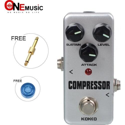 KOKKO FCP2 Portable Mini Compressor Guitar Effect Pedal With Gold Straight Connector