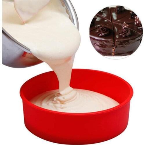 Silicone Cake Round Shape Mold Kitchen Bakeware DIY Desserts Baking Mold Mousse Cake Moulds Baking Pan Tools Random Color