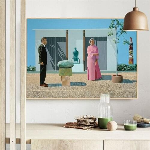 Modern Painting Lover Couple David Hockney My Parents Printed Canvas Art For Living Room and Bedroom Home Decor Wall Decoration