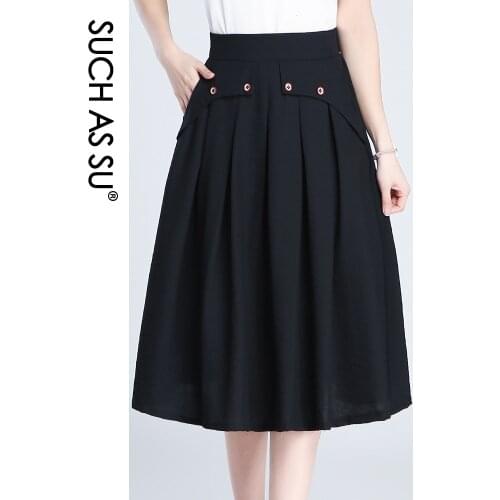 SUCH AS SU Women's Pleated Skirts