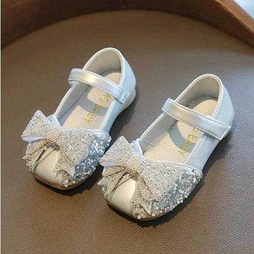 Spring Autumn Girls Princess Shoes Bling Wedding Shoes Bridal Crystal Dance Shoes For Big Girl Kids Mary Jane Baby Toddlers SAle