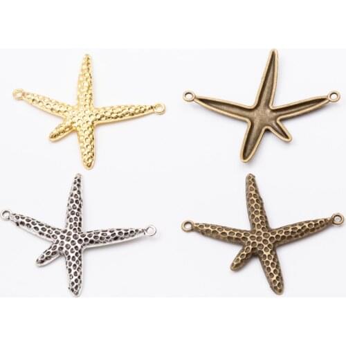 14pcs starfish Vintage zinc alloy metal pendant charms for diy jewelry making 5553