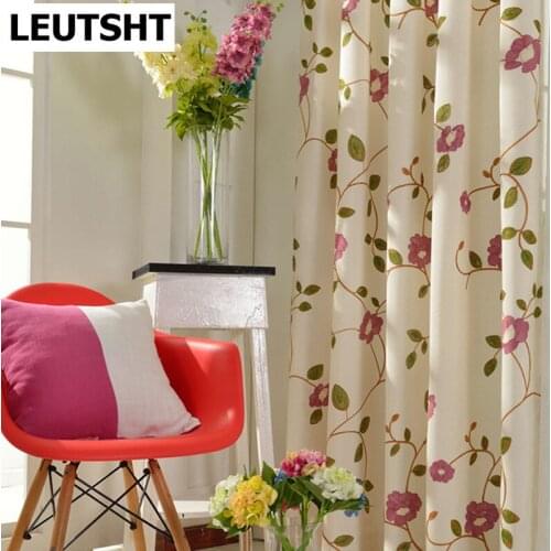 Embroidered Curtains for Living Dining Room Bedroom Flower Designer Kitchen Sheer Voile Curtain Window Screen Single Panel