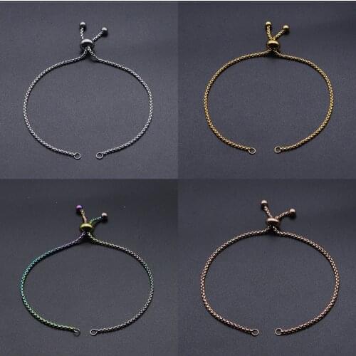 5pcs/lot 2mm 100% Stainless Steel 2 Loops DIY Bracelet Chain Wholesale Finding Jewelry Supplies DIY Jewelry Making Bracelets