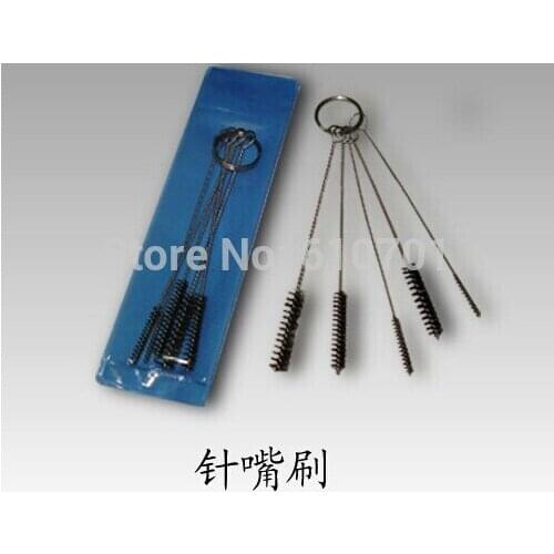 5pcs One Set Tattoo Cleaning Brush Tool 4 Kit Set Tip Grip Gun Tube Machine Airbrush