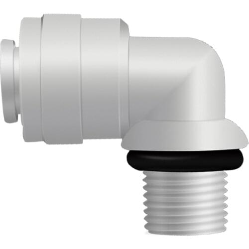 1/8" Male Thread - 1/4" OD Tube PE Pipe Fitting Elbow Quick Connector Sealing Ring Aquarium RO Water Filter Reverse Osmosis