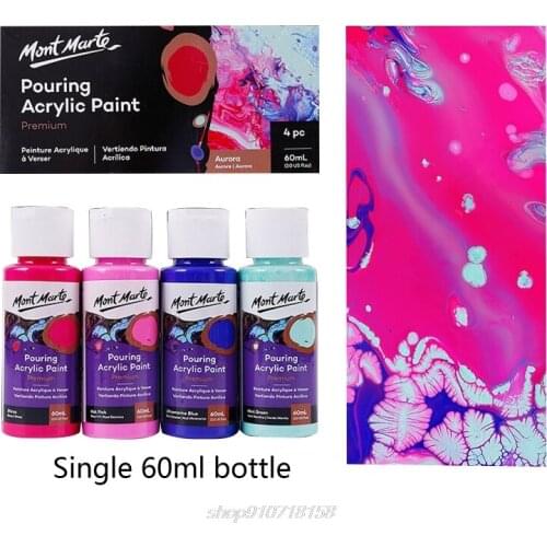 60ML Pigment Acrylic Paint Set Fluid Marbling Paint Acrylic Pouring Medium Drawing Tool For Artist DIY Art Supplies N06 20