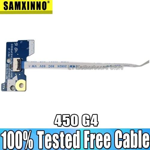 Akemy NEW For HP ProBook 455 450 G4 450 G3 power switch button board With Cable DA0X83PB6D0 100% Tested Free Cable