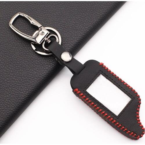 B9 b6 two-way lcd body genuine leather cover case for starline b9 b91 b6 b61 a91 a61 v61 2 way car alarm remote key chain fob
