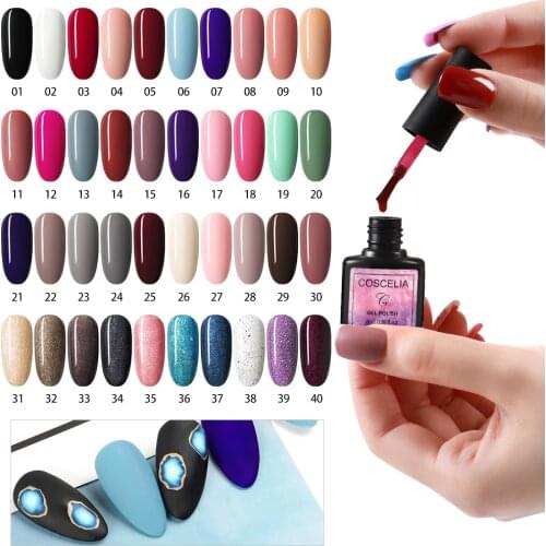 COSCELIA Manicure Gel For Nails Semi Permanent 8ML Nail Gel LED UV Varnish Soak Off Nail Art Gel Nail Polish Design