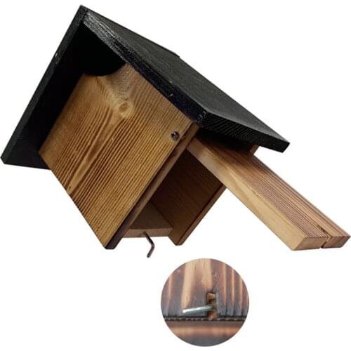 Wooden Outdoor Garden Bird House Wall / Tree Mounted Bird Sleeping Nesting Hatching Hut Box