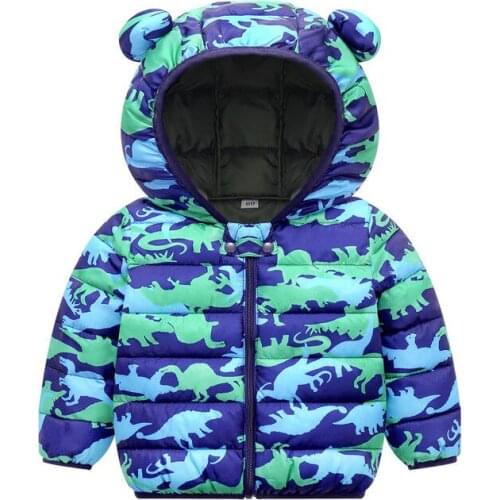 New Fashion Autumn Winter Jacket for Boys Girls Coat Winter Kids Warm Hooded Outerwear Children Clothes Infant Boys Coat 1-5 Y