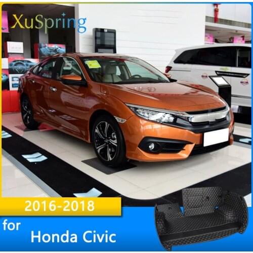 Car Trunk Mat Cargo Liner For Honda Civic 2016 2017 2018 Rear Tail Durable Boot Cover Protective Styling