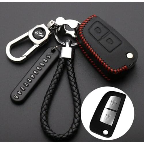 2 Button leather Car Remote Key Fob Shell Cover Case For Nissan X-Trail Juke Qashqai Micra Pulsar 2014 2015 2016 2017 2018
