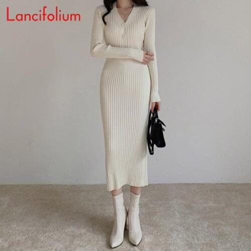 Lancifolium Fashionable Knitted Dresses