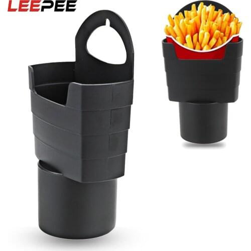 LEEPEE Car French Fries Holder Fries Snacks Storage Box Bucket Food Drink Cup Holder Travel Eat in the Car Food Grade PP