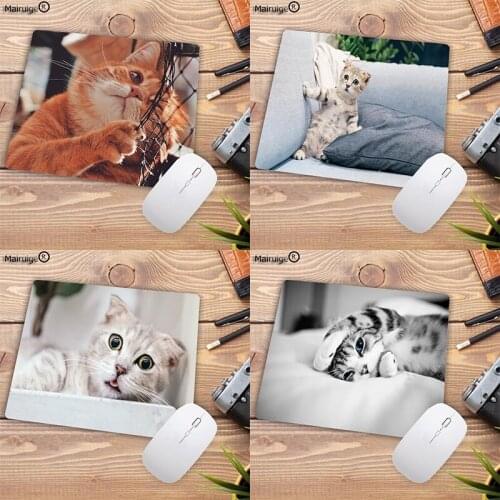 Mairuige Cat Kawaii Student Best-selling Small Rubber Mouse Pad Customizable Desk Computer Notebook Non-slip Mat