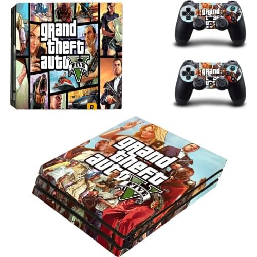 GTA5 GTA 5 PS4 Pro Stickers Play station 4 Skin Sticker Decal For PlayStation 4 PS4 Pro Console & Controller Skins Vinyl