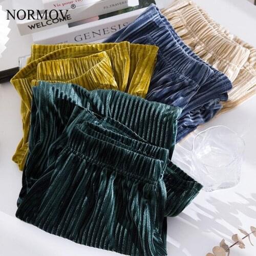 NORMOV Women's Velvet Trousers