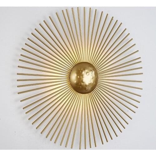 Source factory new iron wall lamp modern simple creative sun living room Xuanguan corridor bedside bedroom lamp