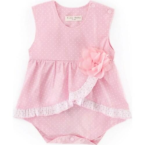 Infant baby girl cloth for summer 0 3 6 months 2020 Newborn baby girls clothes dresses cotton princess pink flower